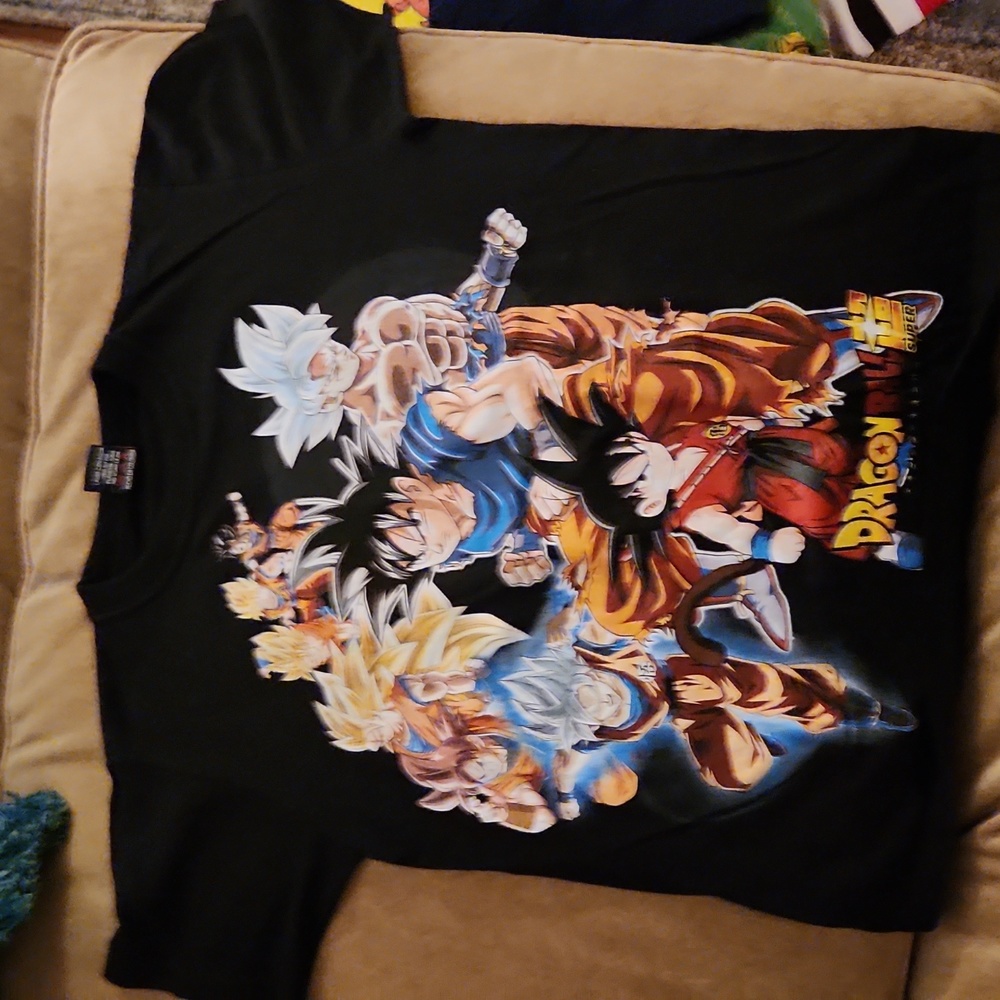 Dragon Ball Z Super T-Shirt Mens SZ small Goku vs jiren Anime rap tee.Roxk Star